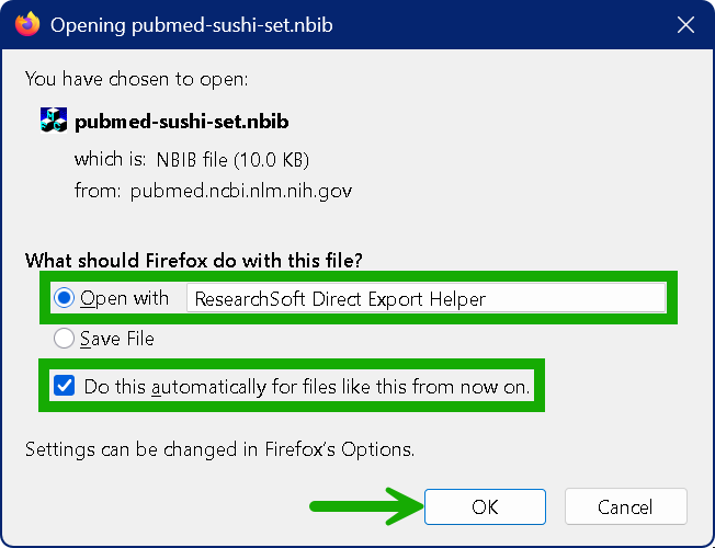 Firefox query for handling unknow file types.